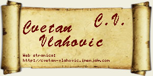 Cvetan Vlahović vizit kartica